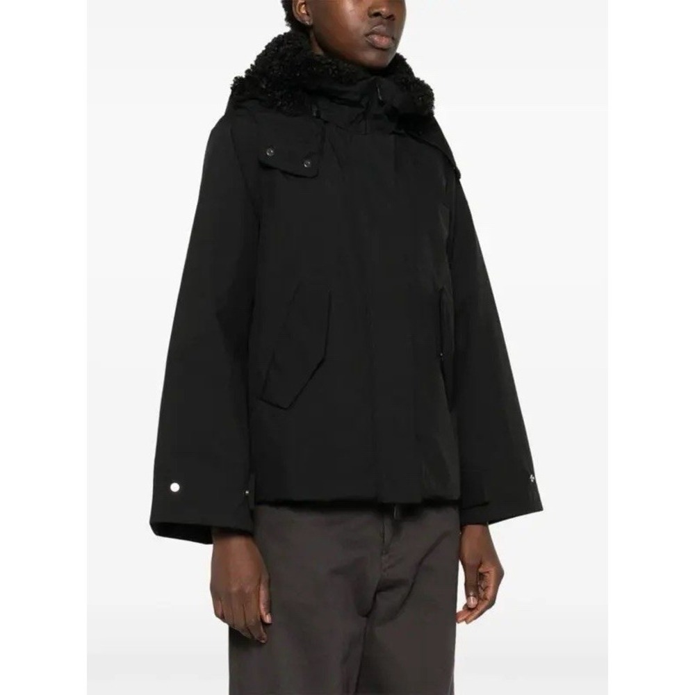 Save The Duck Oriane Women's Winter Jacket Black Coat Hooded Vegan Sz Small